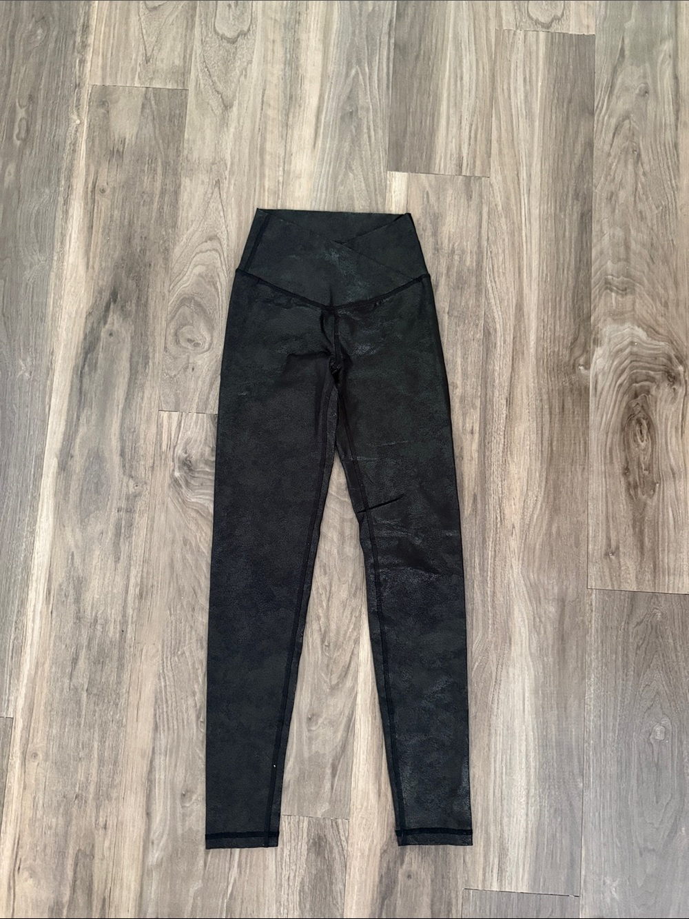 aerie Black High-Waist Textured Leggings